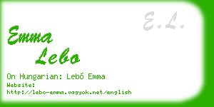 emma lebo business card
